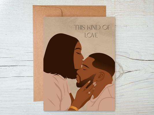 Black Love Couple This Kind Of Love Valentines Day Anniversary Card