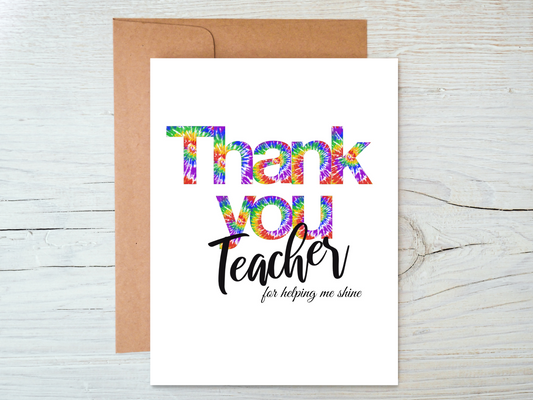 Thank you card - Teacher, Teaching Assistant, Head Teacher, Special Needs Teacher - Teachers