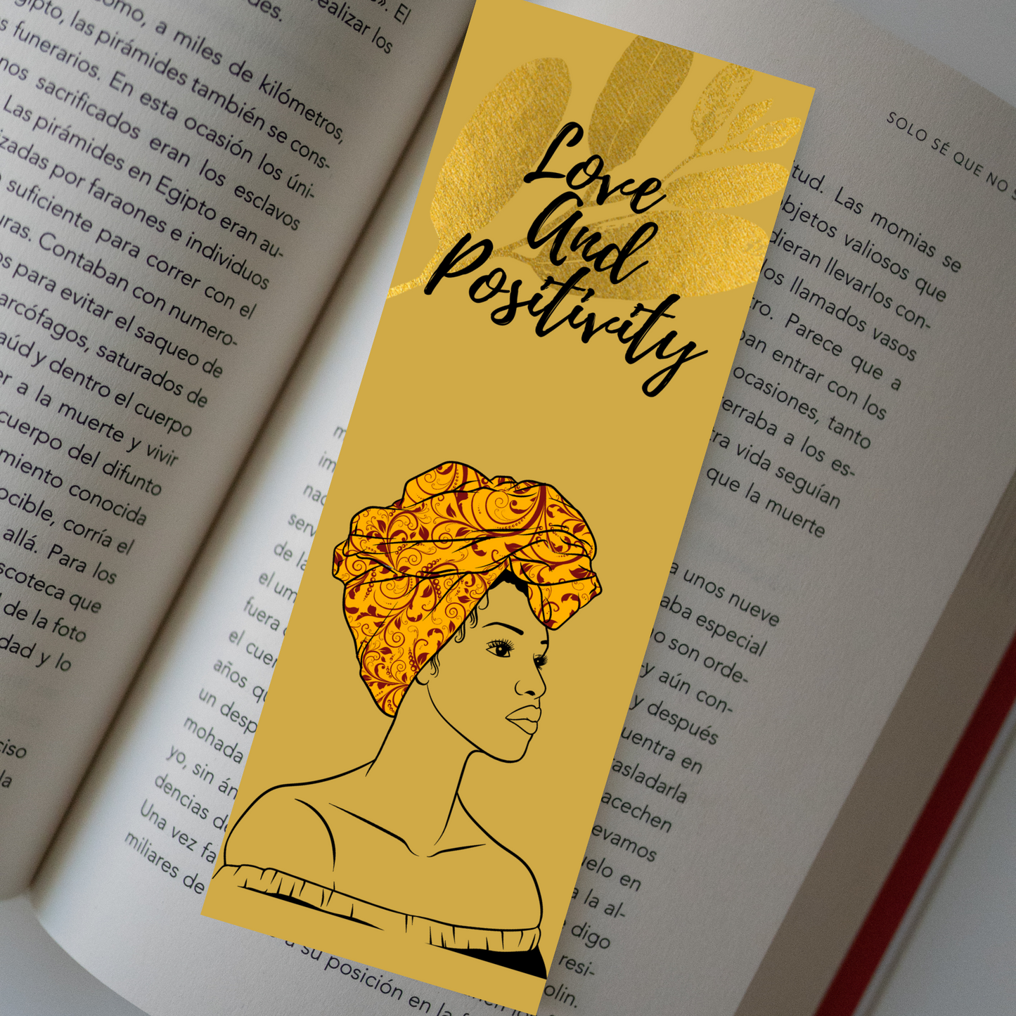 Black Woman Headwrap Bookmark Affirmation - Stationery