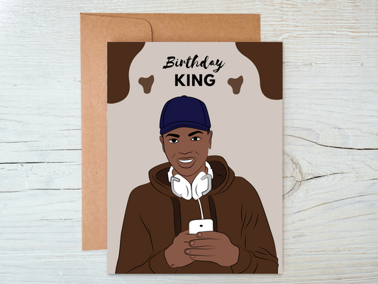 Young Black Teenage Boy Greeting Card