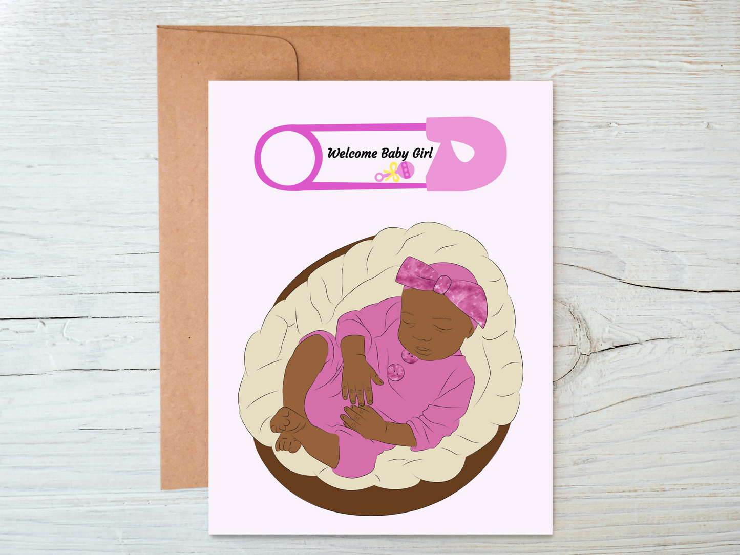Black Baby Newborn Baby Cards