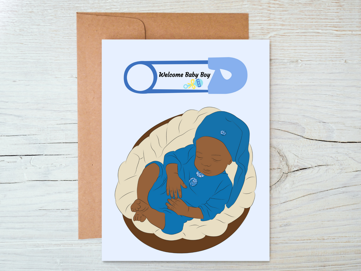 Black Baby Newborn Baby Cards