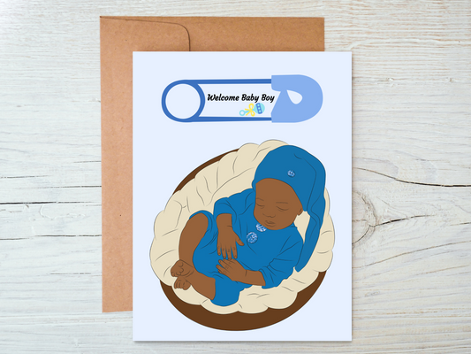 Black Baby Newborn Baby Cards