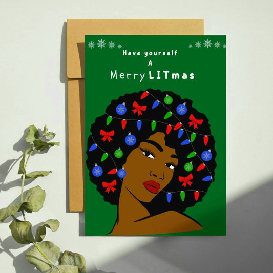 Sister black woman Christmas cards