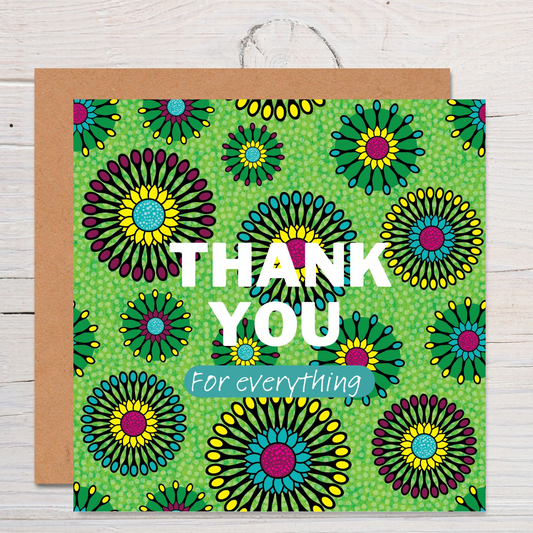 Thank You For Everything Afrocentric Print Greeting Card