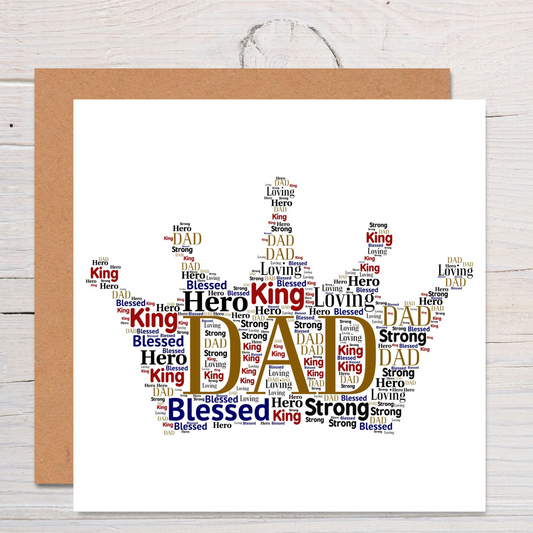 Dad in Crown Father's Day/Happy Birthday Card-Cards for Men