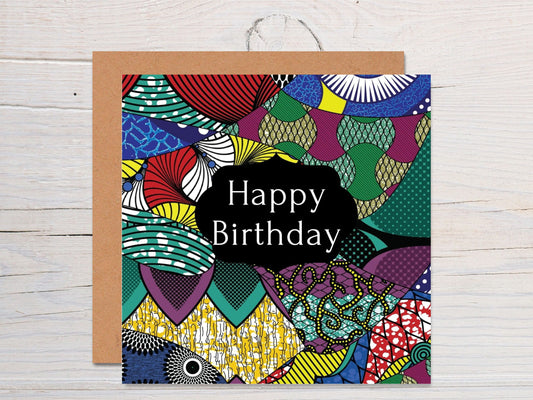 Afrocentric Print Birthday Card - Greeting Cards