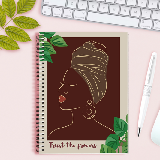 Trust The Process Afrocentric Black Woman A5 Notebook