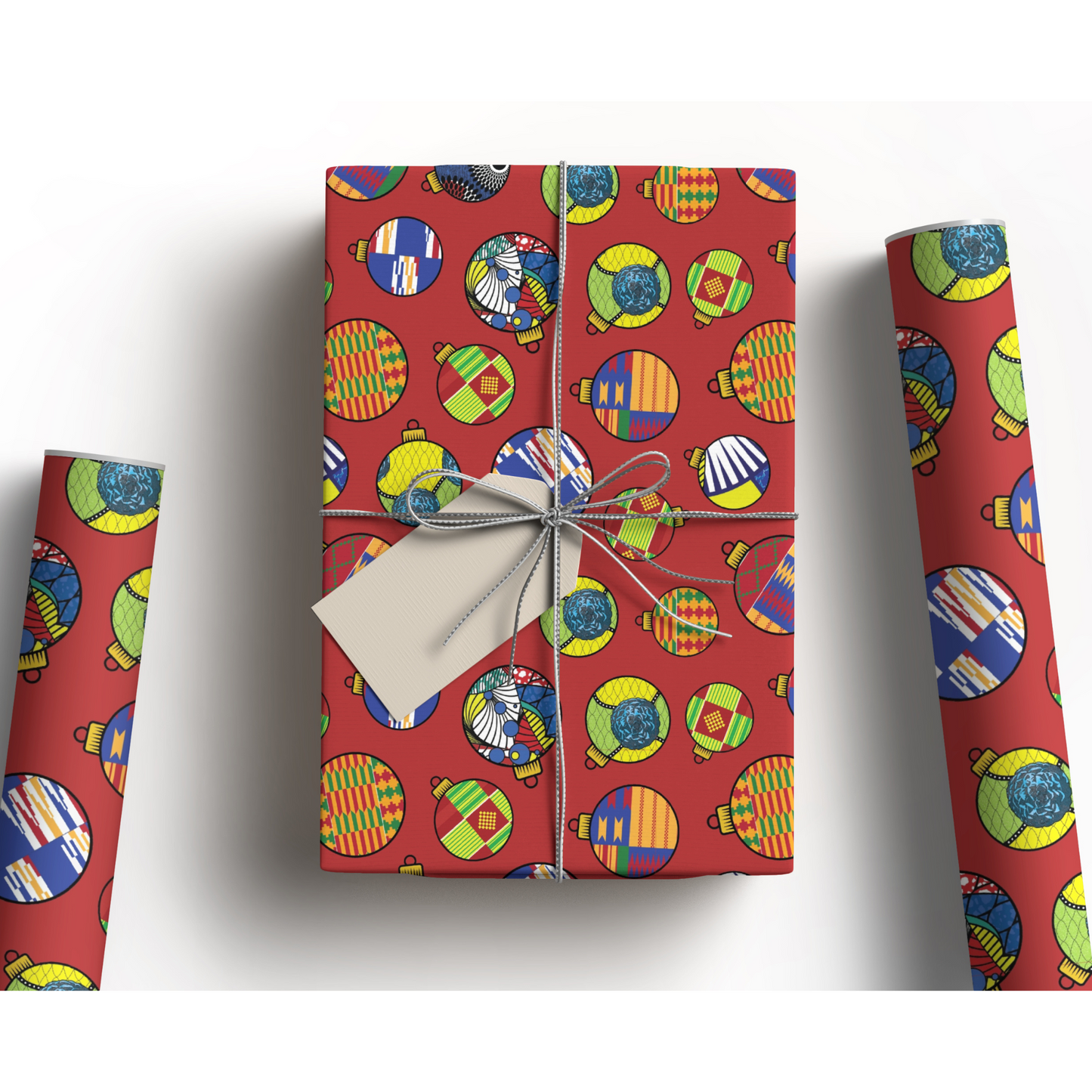 Christmas Baubles Afrocentric Luxury Wrapping Paper