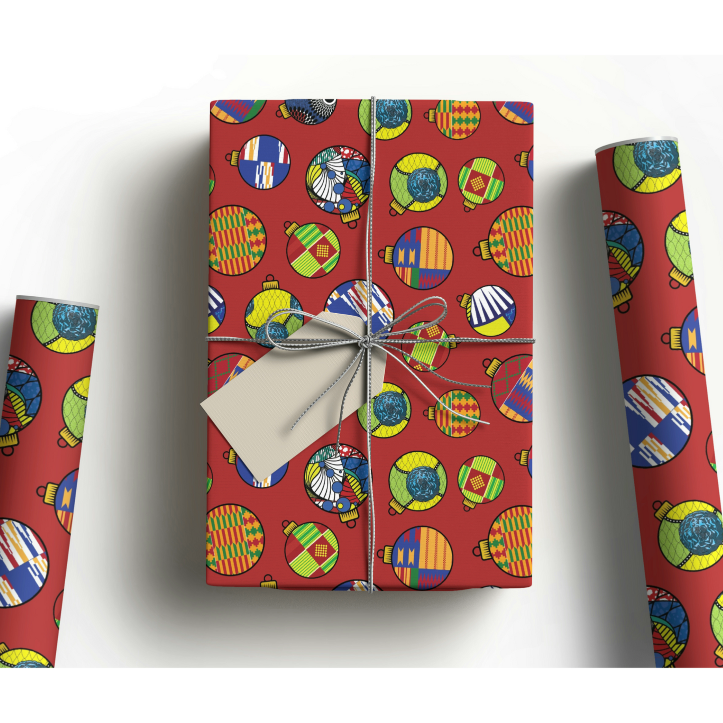 Christmas Baubles Afrocentric Luxury Wrapping Paper