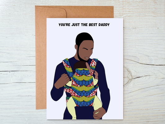 Black Dad New Baby Father's Day Card