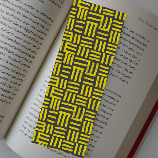Afrocentric Bookmark Yellow and Black Print