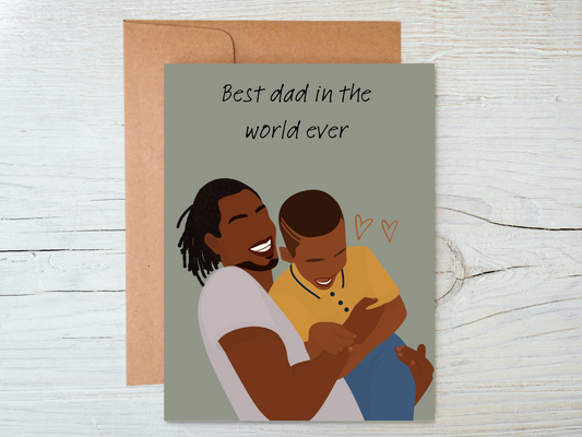 Dad and Son Fathers Day Card