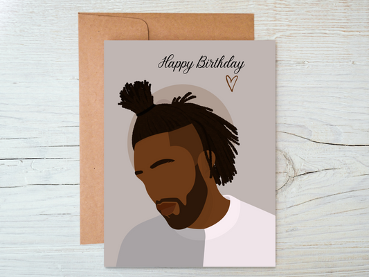 Black Man For Son With Dreadlocks Happy Birthday Card