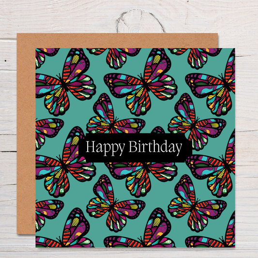 Butterfly Afrocentric Birthday card