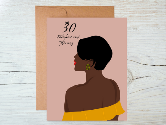 Milestone Age 30th And 40th Birthday Black Woman Birthday Card
