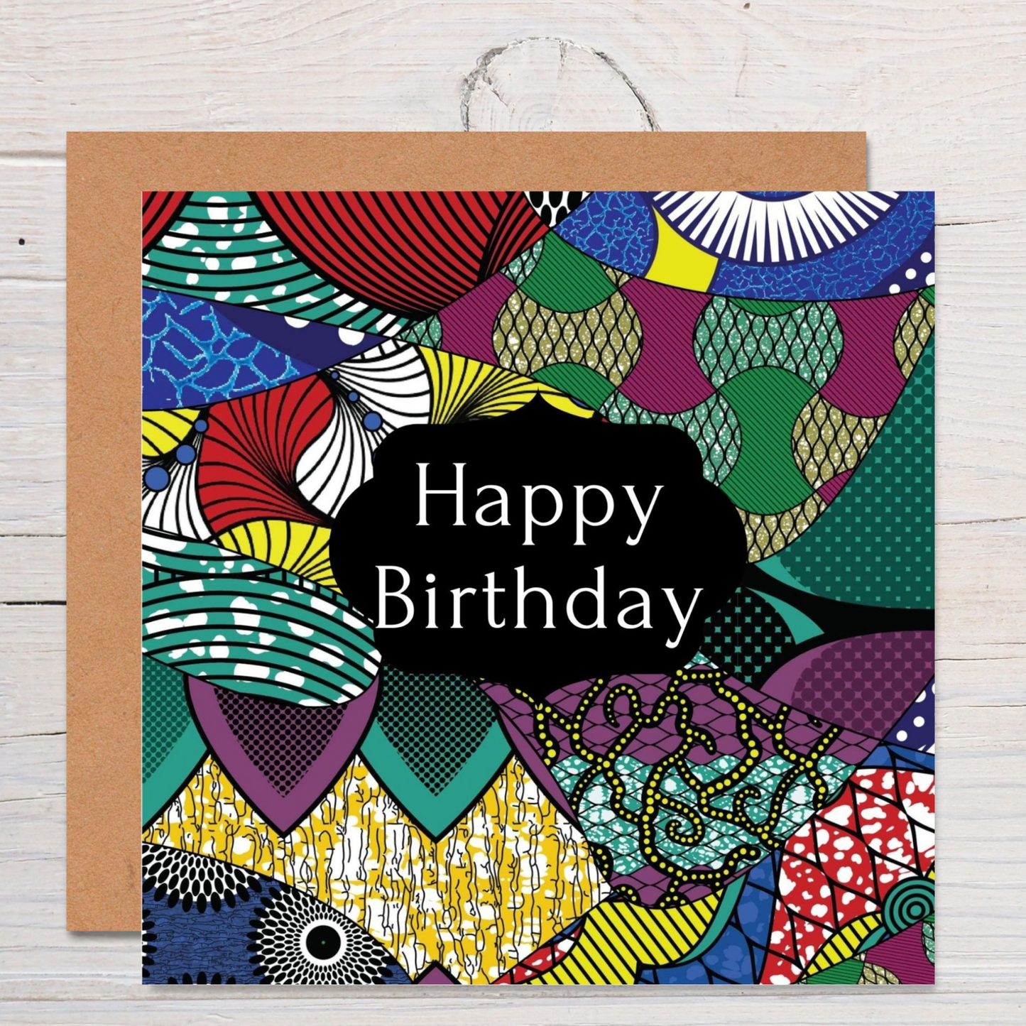 Afrocentric print birthday card Natis Creations