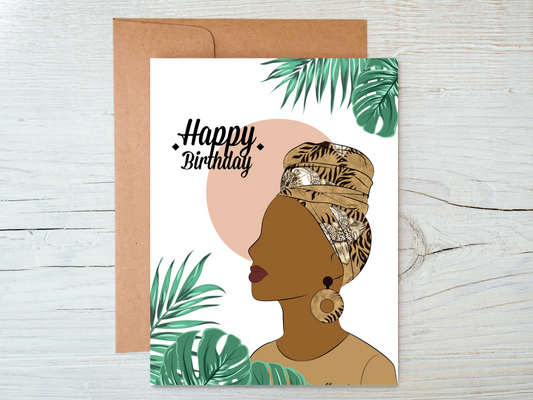 Happy Birthday Esther/Naomi Afrocentric Black woman Cards for Women