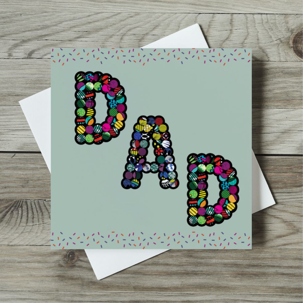 Dad fathers Day card birthday card