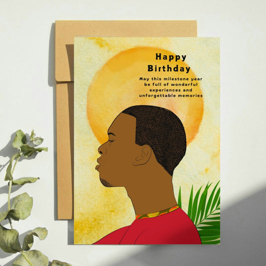 Kane Black Male Birthday Card