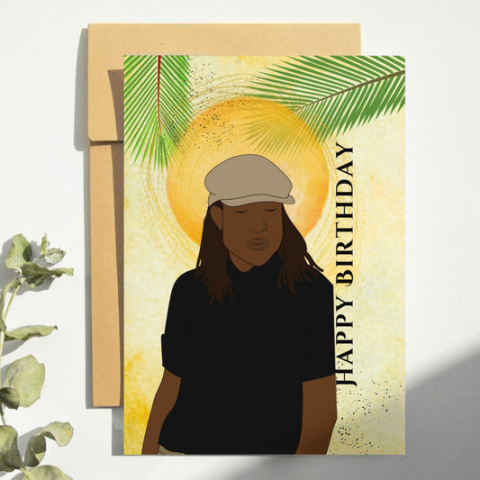 Ty Black Man With Dreadlocs Greeting Card
