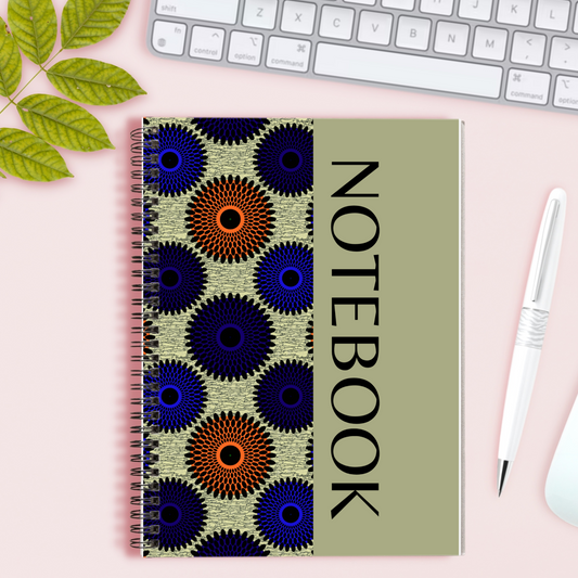 Afrocentric Print A5 Wirebound Notebook- Stationery