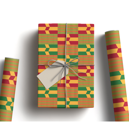 Royalty Kente Print Wrapping paper, African Print Gift Wrapping - Christmas Gift Wrapping - Christmas Shop