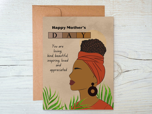 Black mothers day cards for African mother