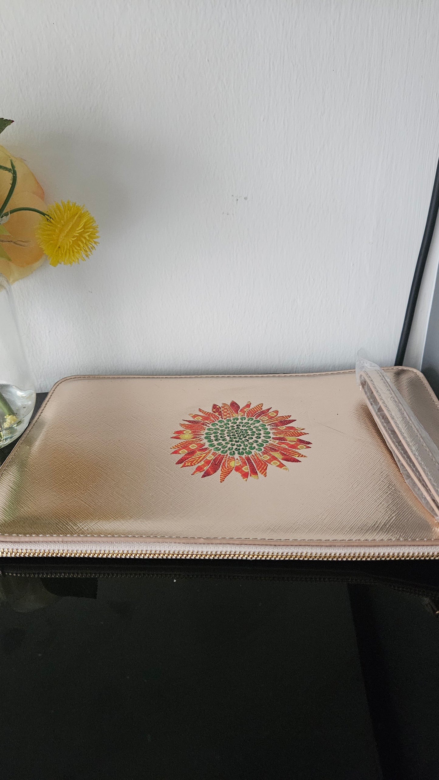 SunFlower Accessory Wristlet Pouch