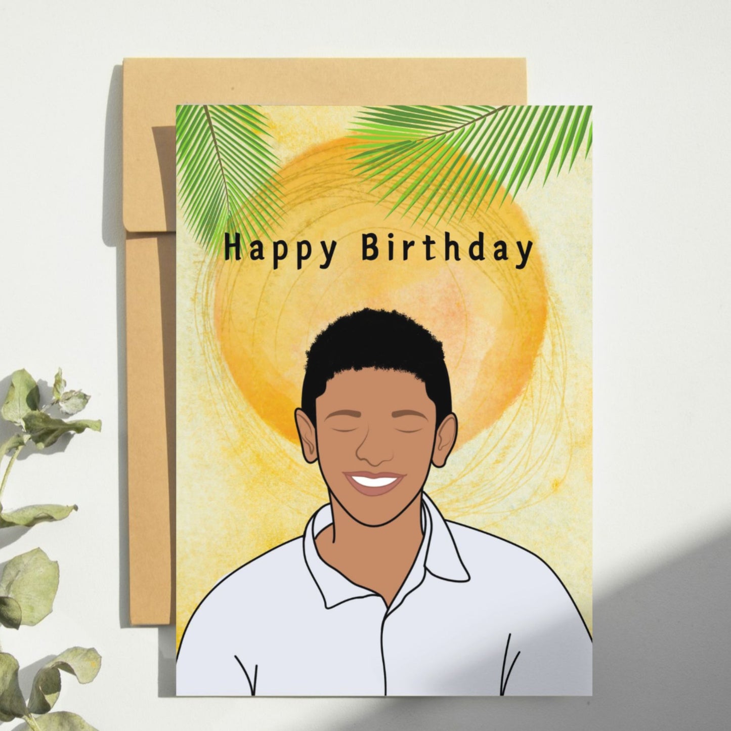 Cool Vibes Birthday Card - Mixed-Race Teen Boy