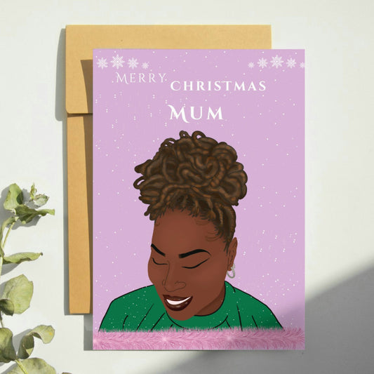 Mum black woman Christmas cards