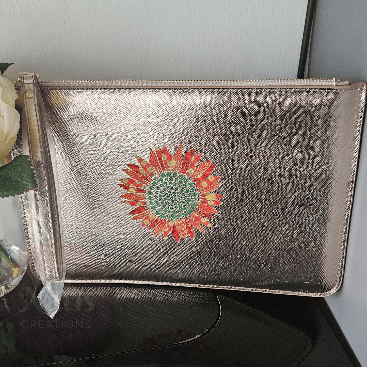 SunFlower Accessory Wristlet Pouch