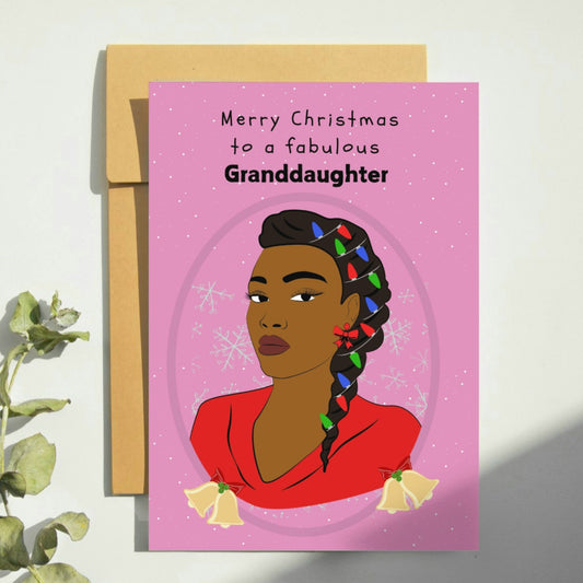 Granddaughter black woman Christmas cards