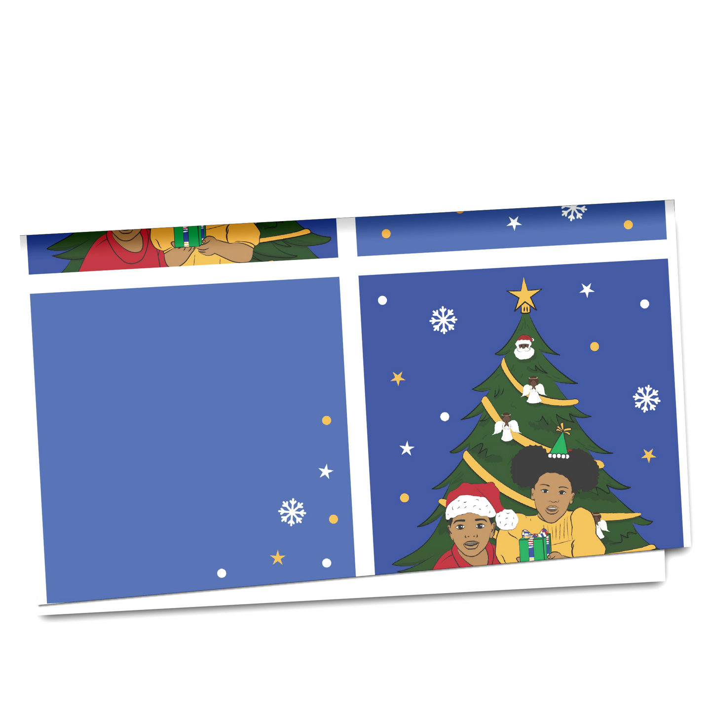 Black Boy/Girl Christmas Gift Wrapping paper