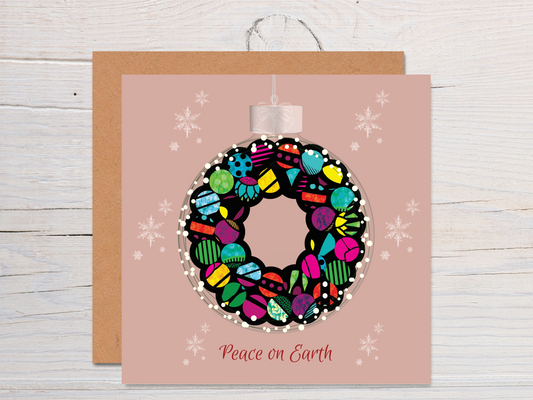Peace on earth Christmas card