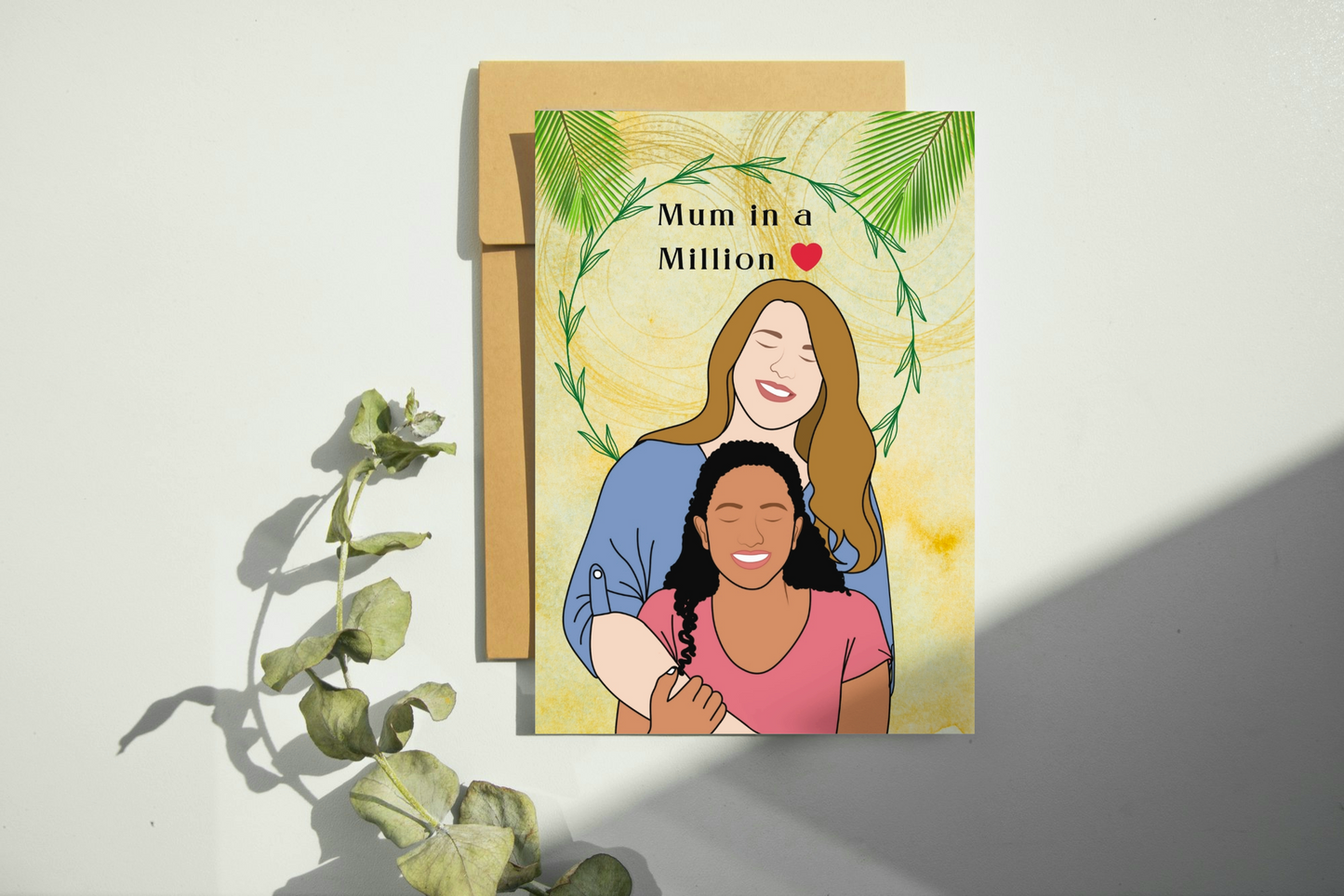 Mum and Young Mixed Race Daughter Greeting Card