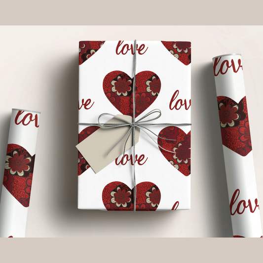 Love African Print Design Wrapping Paper - Gift Wrapping - Valentines/Love