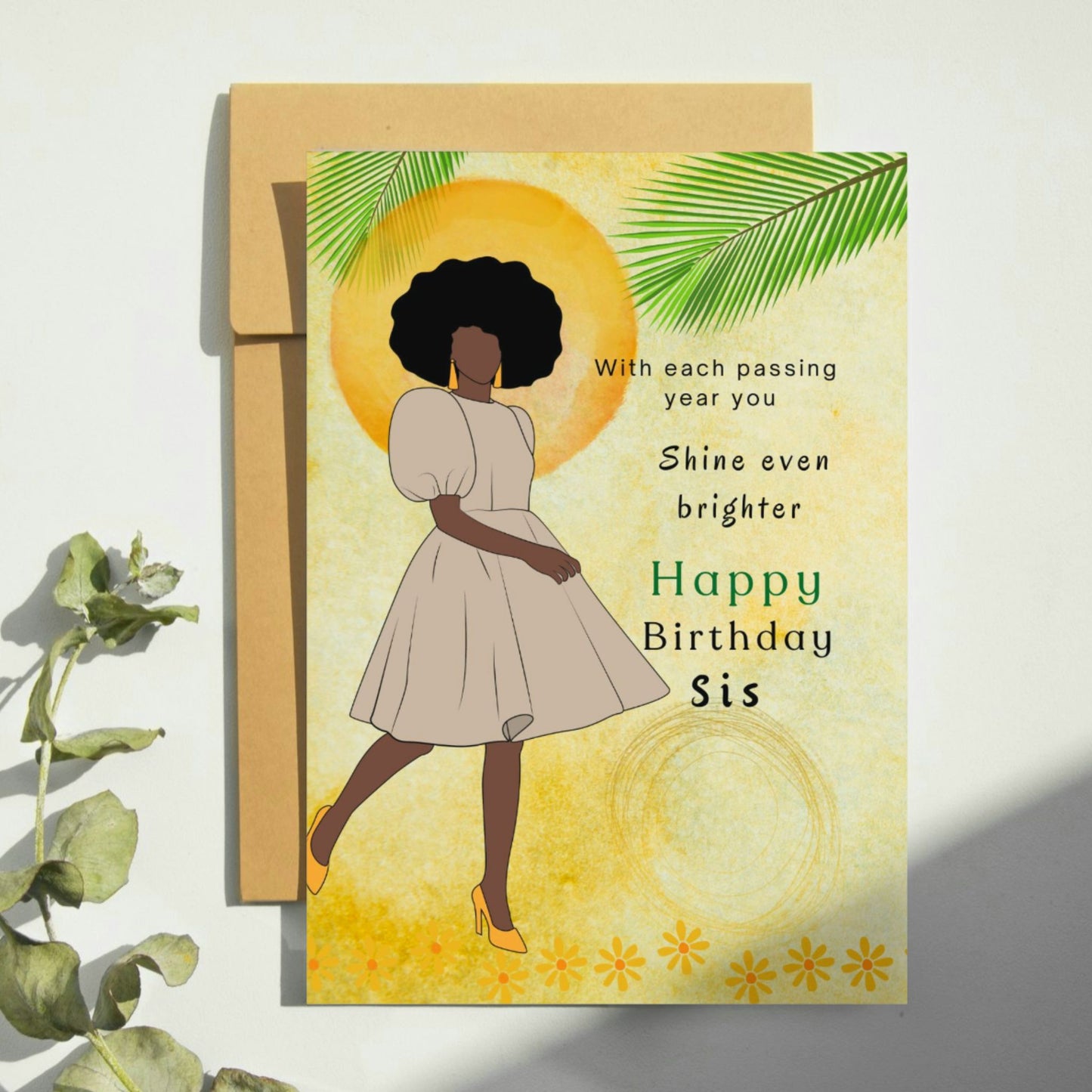 Black Woman Sis/ Sister Birthday Card For  - Cards for Women