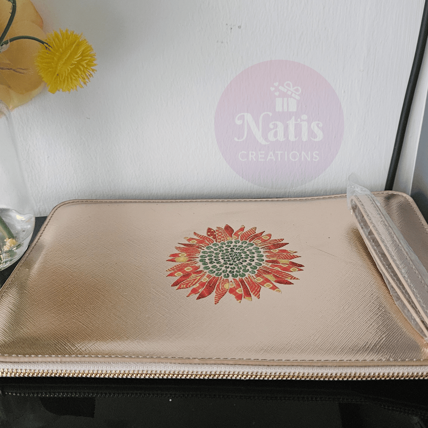 SunFlower Accessory Wristlet Pouch