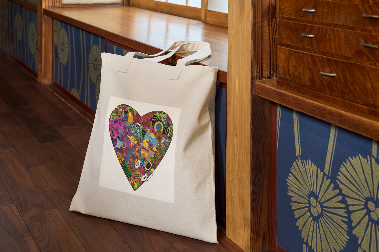 Colourful Heart Cotton Tote Bag