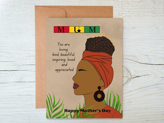 Black mothers day cards for African mother