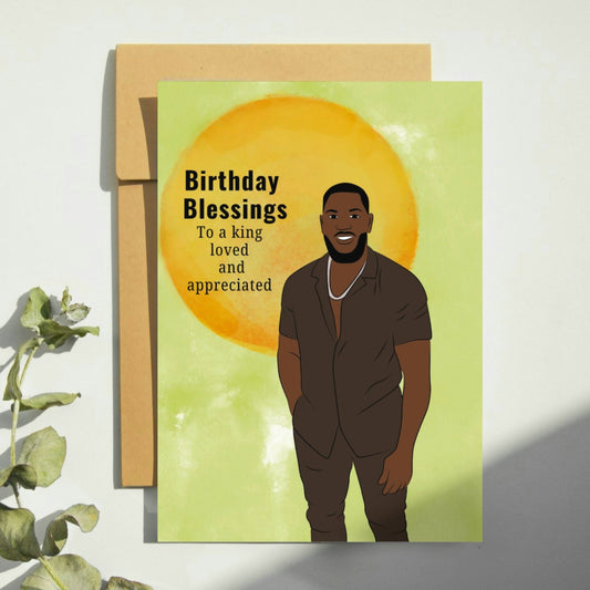 Birthday Blessings Black Male|Man Birthday Card