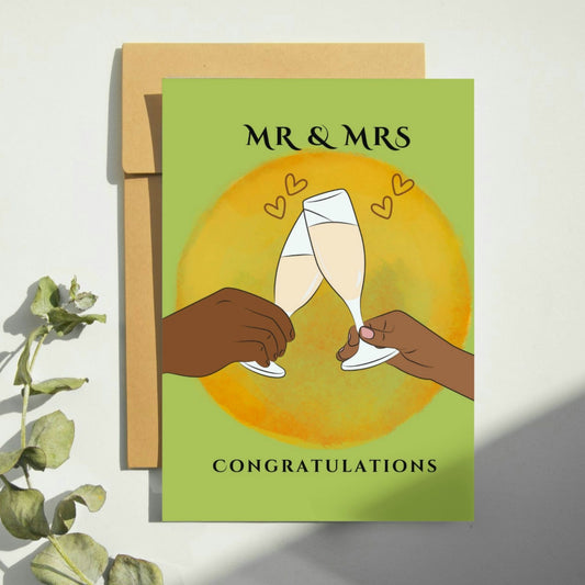 MR & MRS Wedding Card