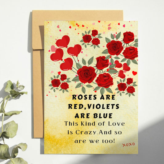 Roses Are Red, Violets Are Blue Valentines Card