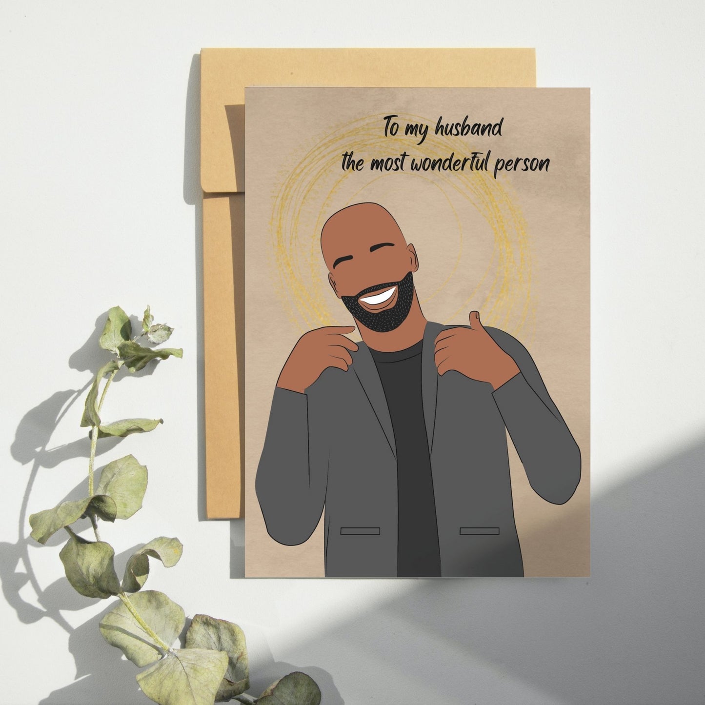 Black Man/ Husband Birthday, Father' Day Greetings Card