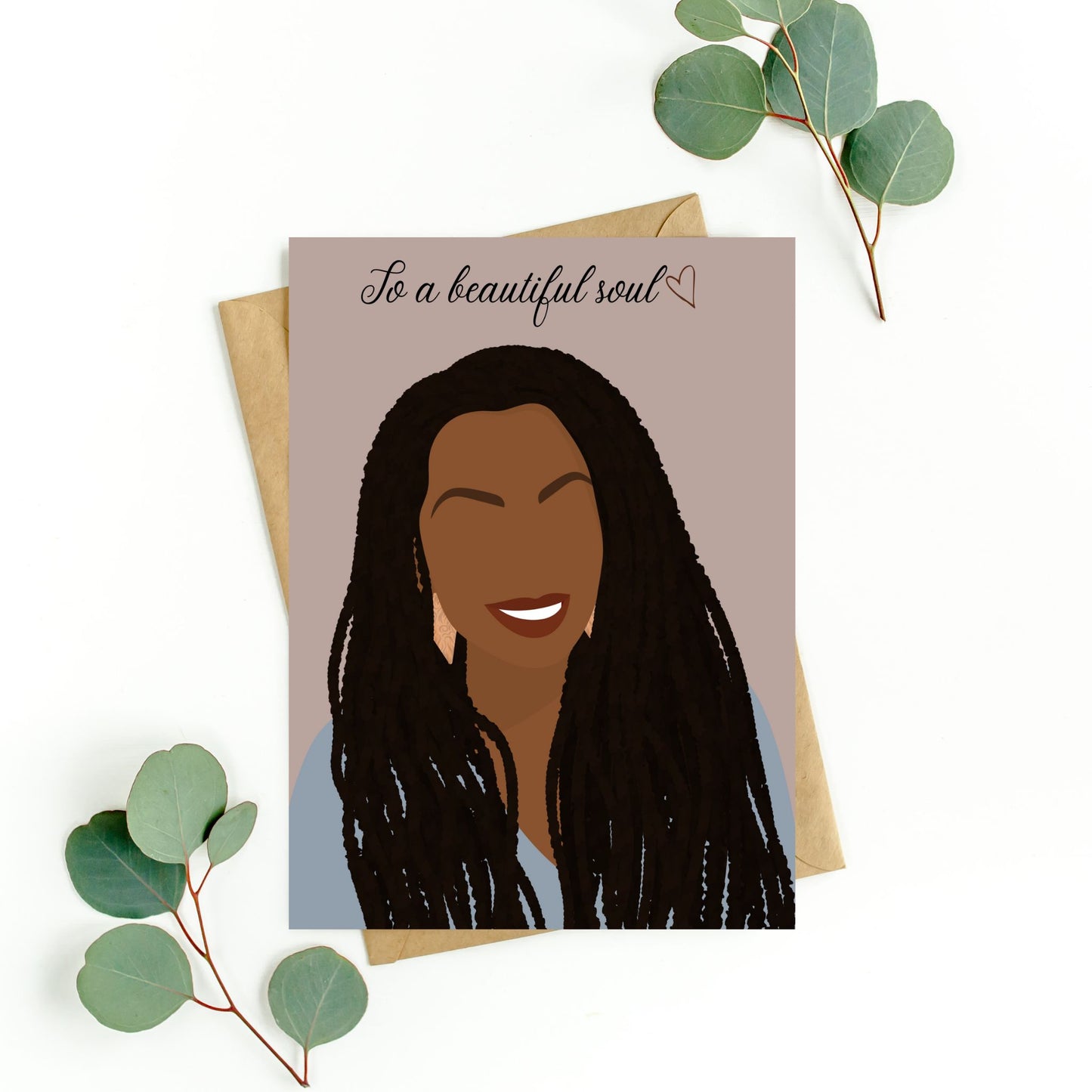Black Woman with Dreadlocks Birthday Card