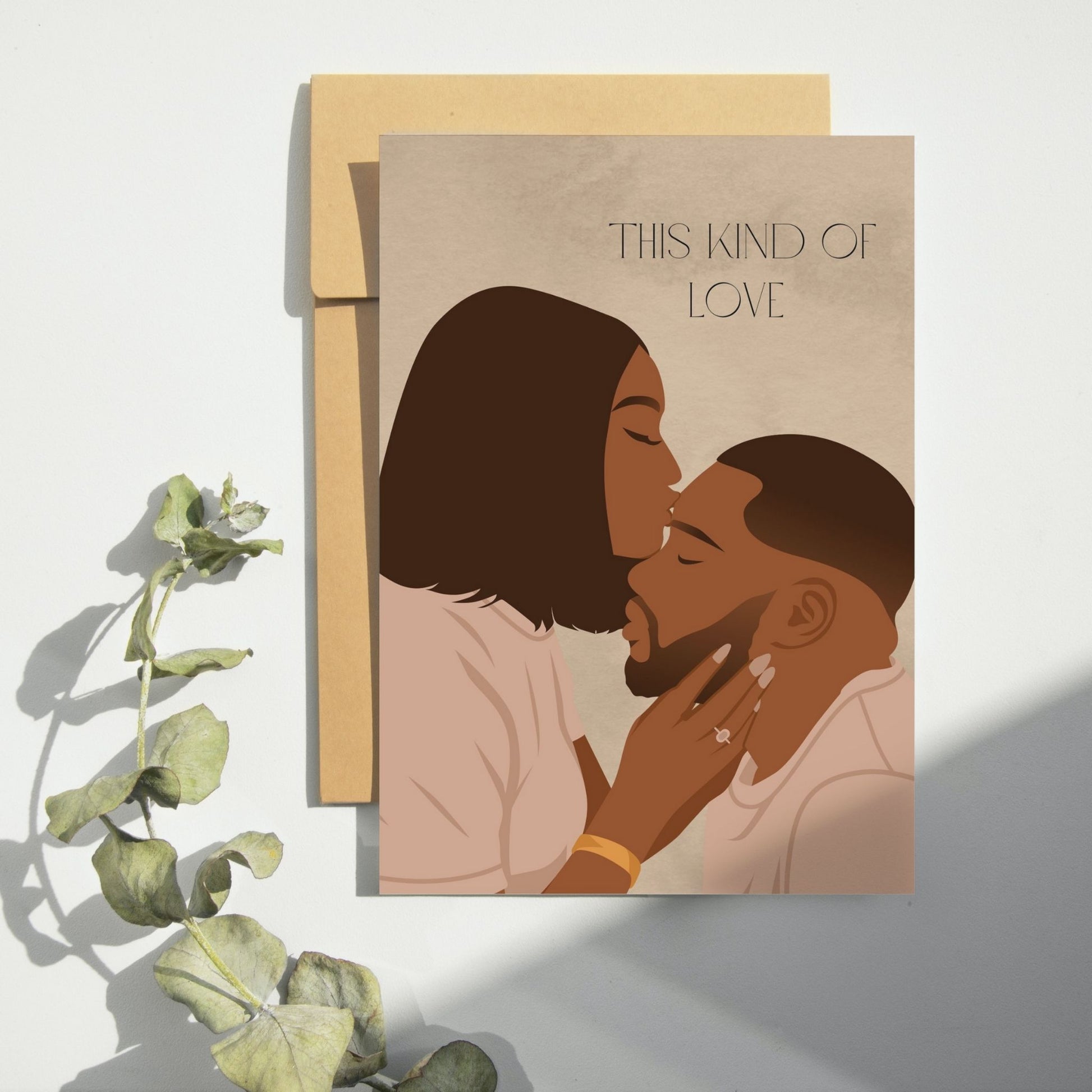 Black Couple Valentines Anniversary Card This kind of love  