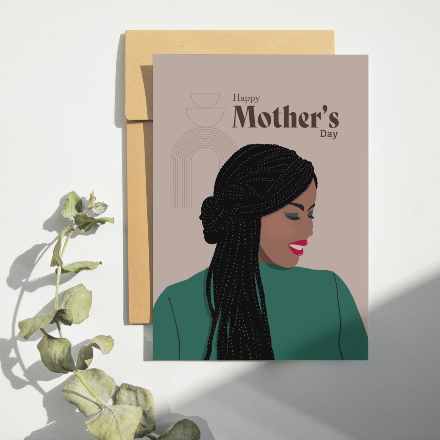 Black queen mothers day card