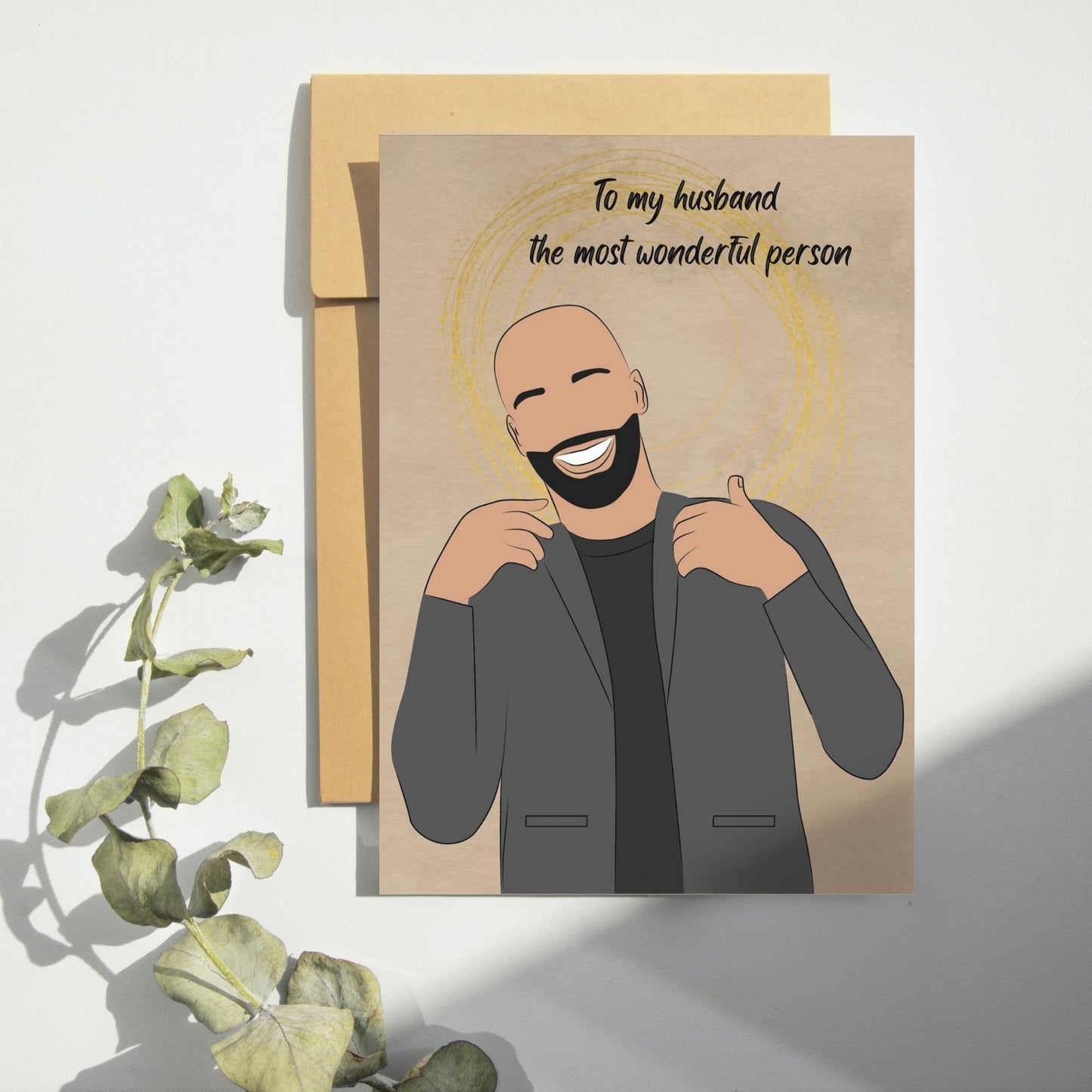 Black Man/ Husband Birthday, Father' Day Greetings Card