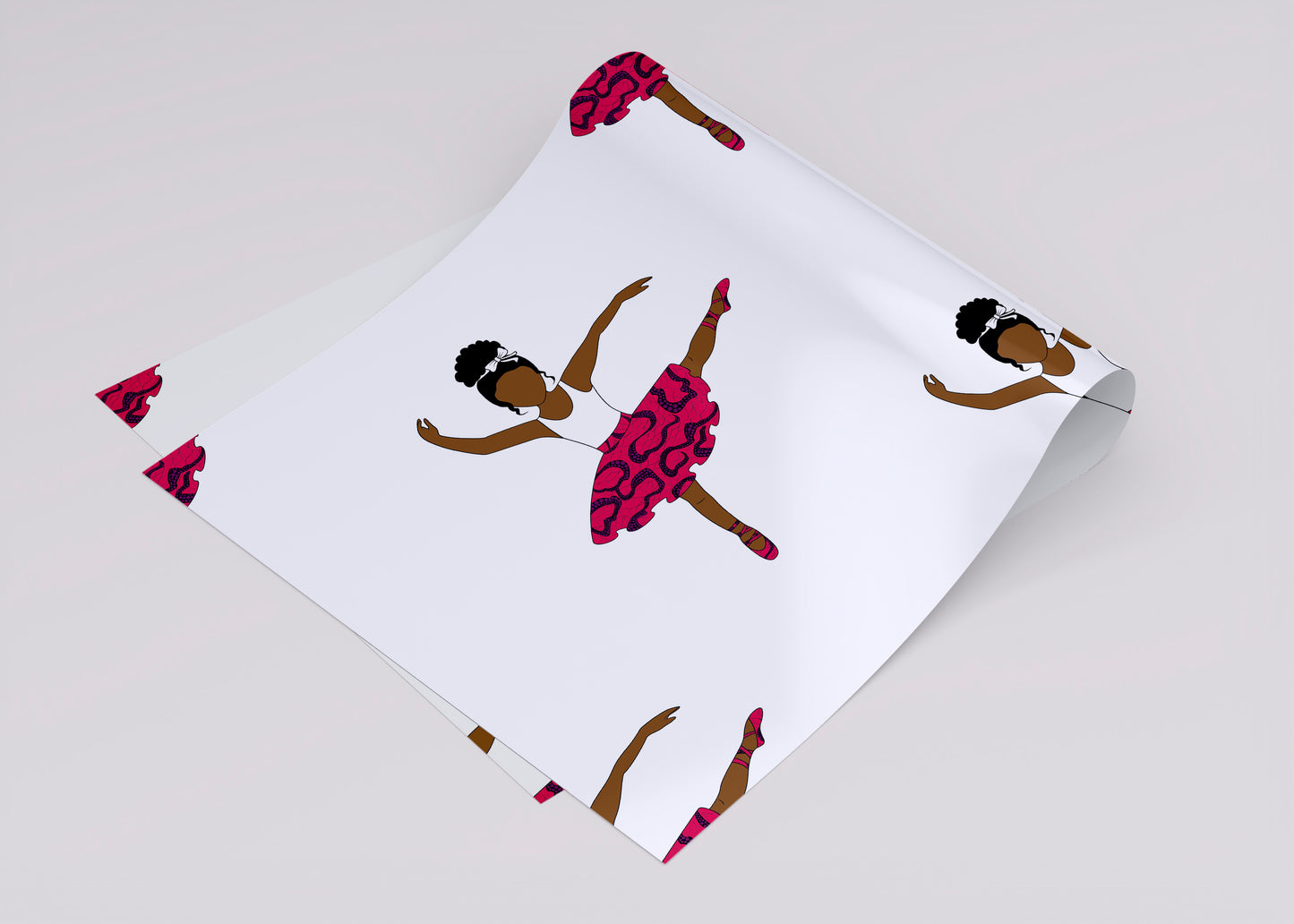 Little Black Girl Ballerina Wrapping Paper - Gift Wrapping